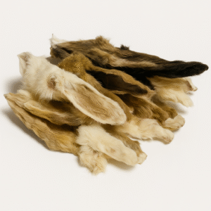 Kaninchenohren mit Fell – Premium Naturkausnack für Hunde