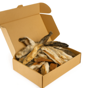 Kaninchenohren mit Fell – Premium Naturkausnack für Hunde - 1kg