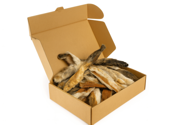Kaninchenohren mit Fell – Premium Naturkausnack für Hunde - 1kg